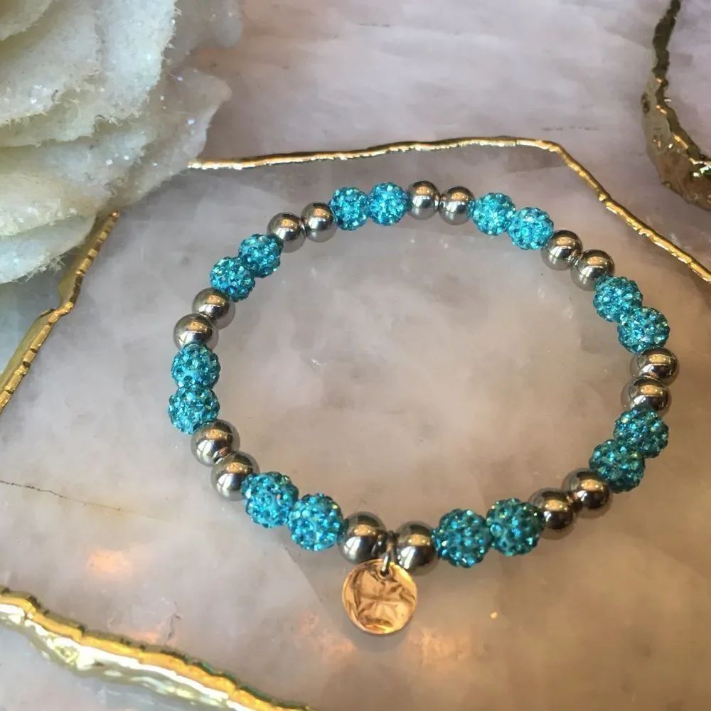 Bright Hot Baby Blue Rustic Cuff! - Picture 8 of 11